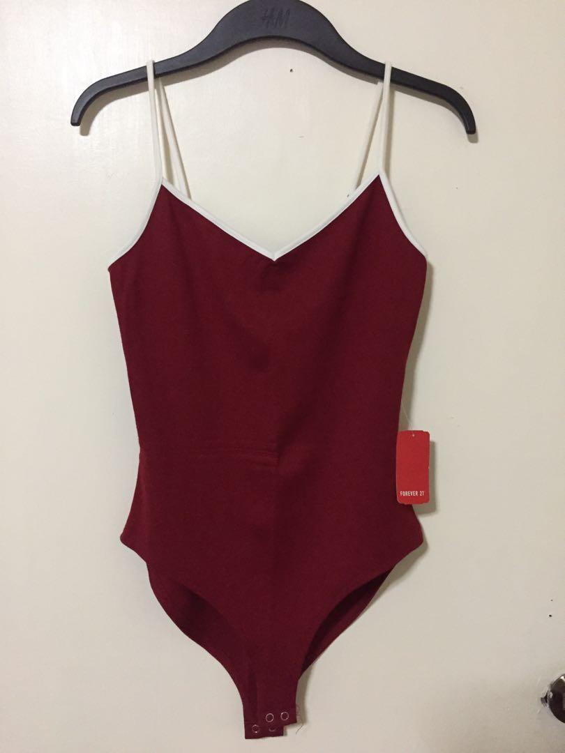 red bodysuit forever 21