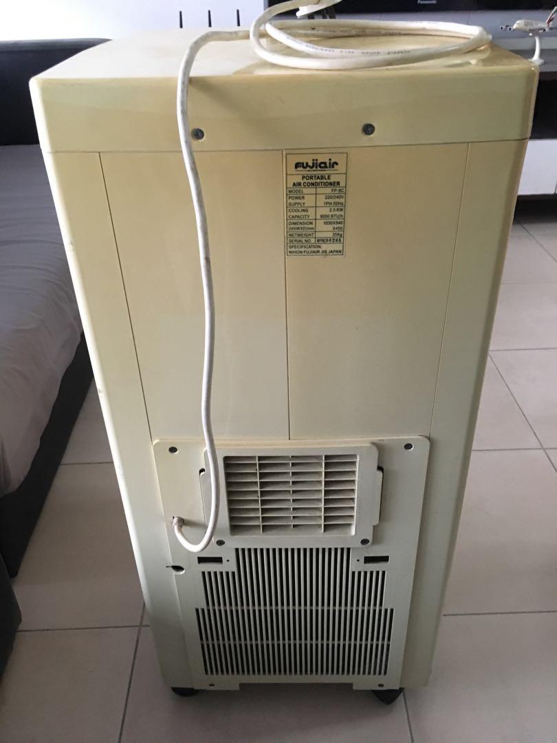 Fujiair Portable Aircon & Fan w Wheels (Full accessories, Fully