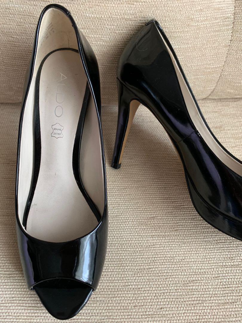 Good Condition Sepatu Hitam Aldo Size 6 36 Heels 10 Cm Fesyen Wanita Sepatu Di Carousell