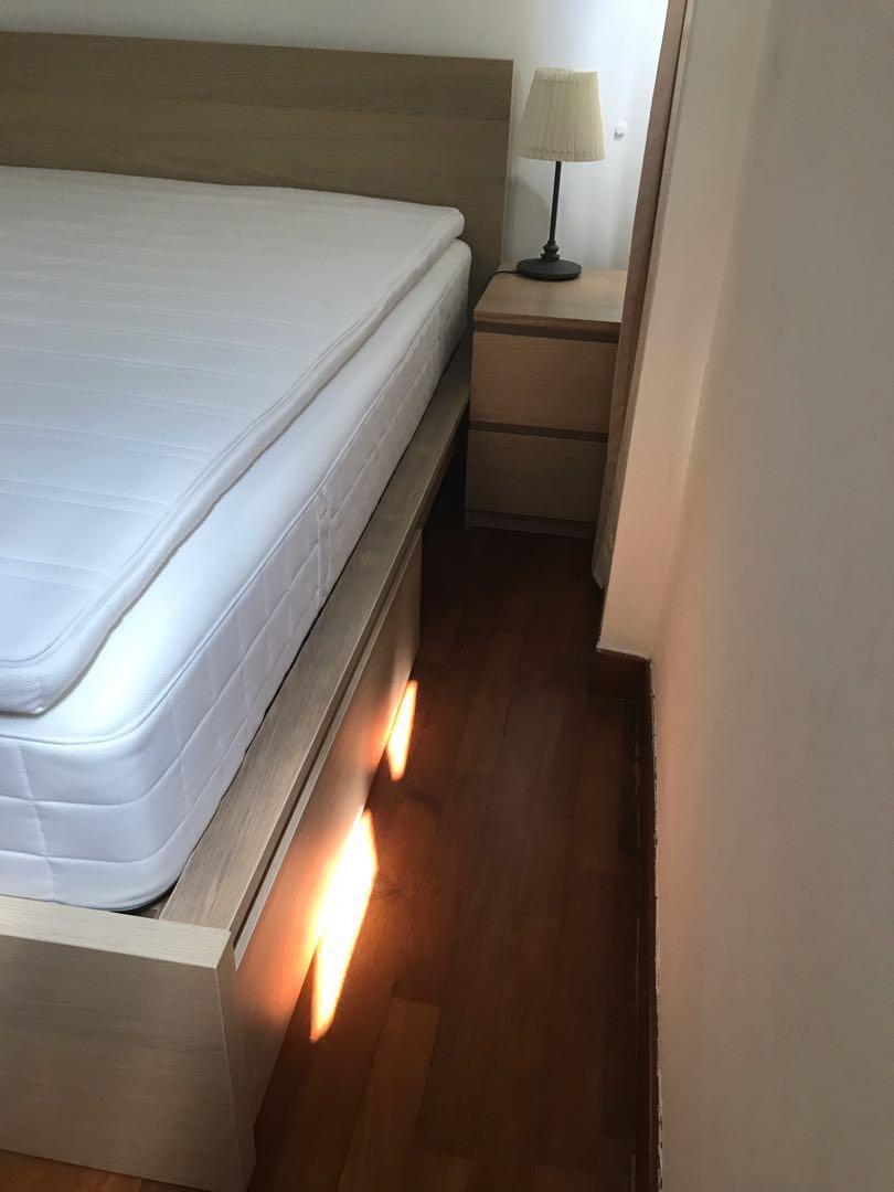 Ikea Malm Queen Size Bed Package, Furniture & Home Living, Furniture