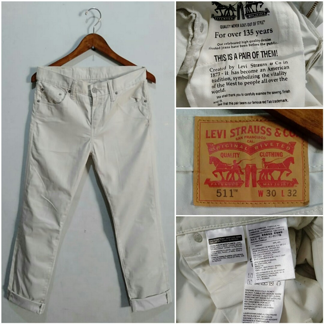 LEVIS 511 ORIGINAL SLIM 30/29, Fesyen Pria, Pakaian , Bawahan di Carousell