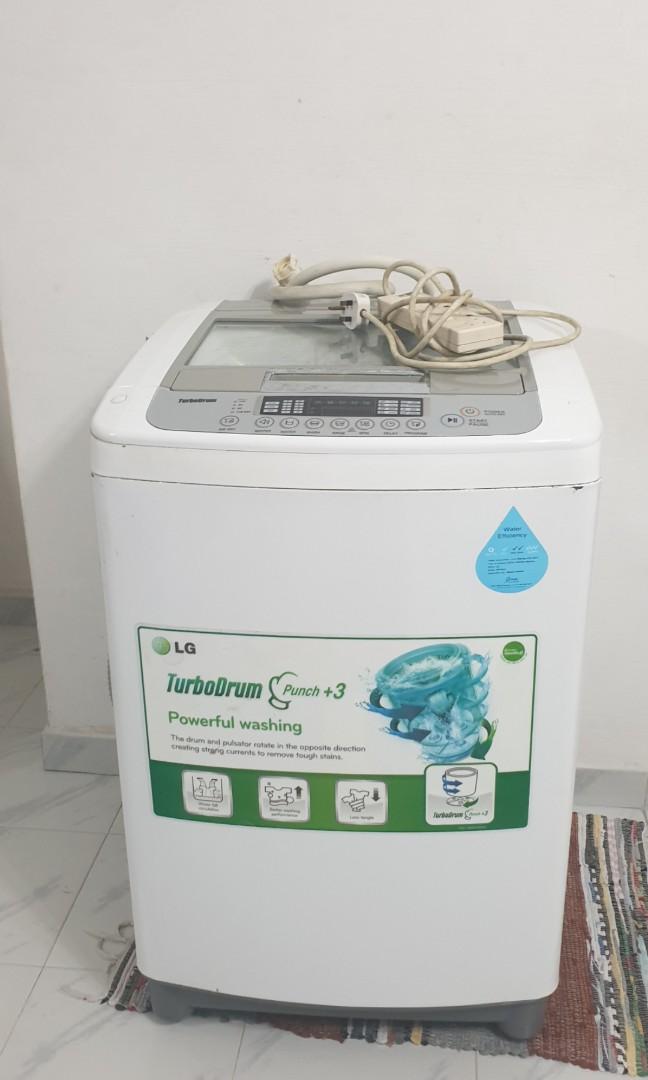 LG turbo drum 9kg washing machine, TV & Home Appliances, Washing