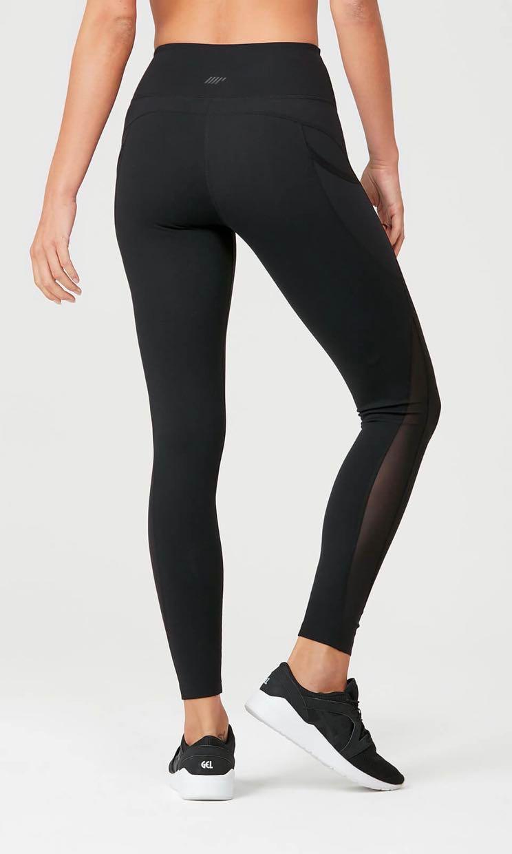 MYPROTEIN Power Mesh Leggings Black (XS), Women's Fashion
