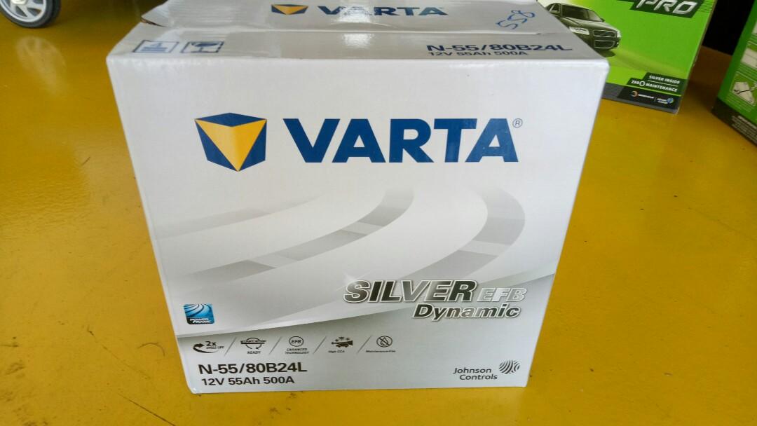 Varta Star Stop N55 80b24l Car Accessories Accessories On Carousell