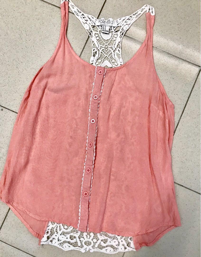 lace back tank top forever 21