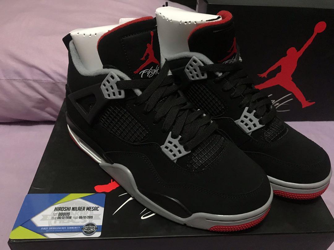 Jordan bred 4 size 8 online