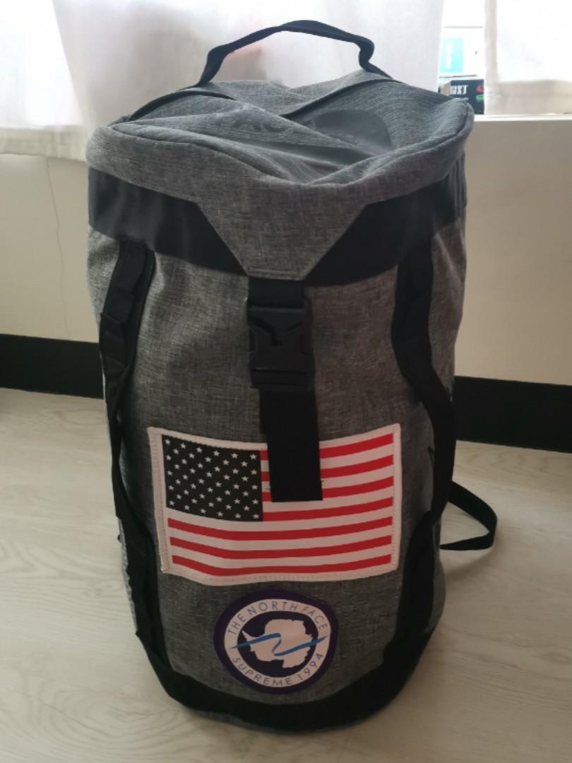 grey supreme backpack