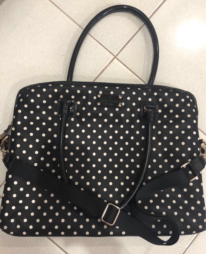 Original Kate Spade Polka Dot Laptop Bag, Women's Fashion, Bags