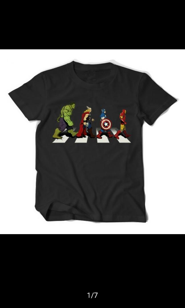 Preorder Avengers Road Superhero Design T Shirt Men S Fashion Clothes Tops On Carousell