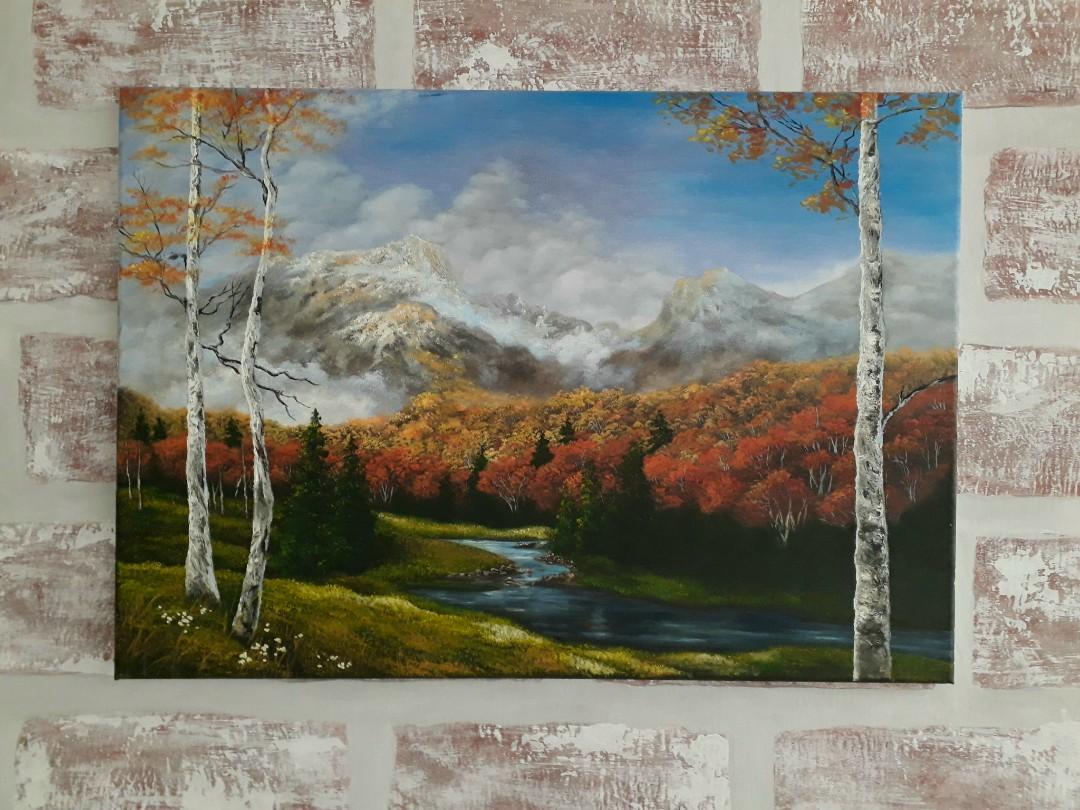 Reproduction Of Artist Kevin Hill Oil Painting Autum Design