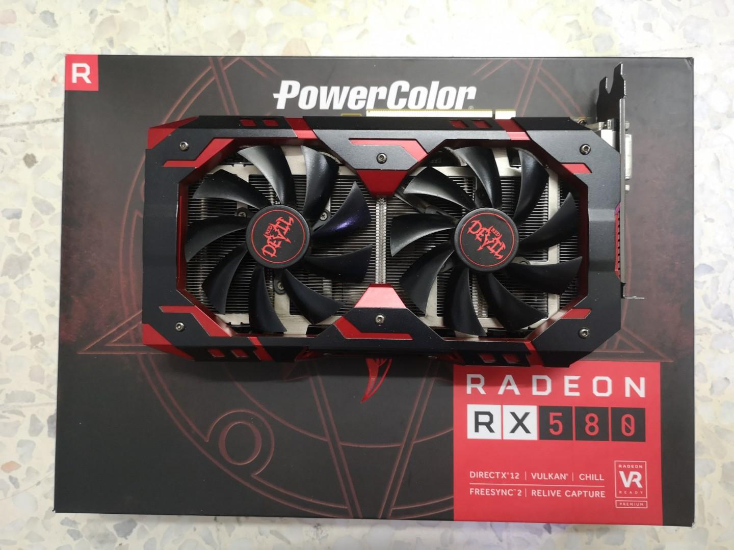 RX580 8gb RAM PowerColor Radeon RX 589 Computers Tech Parts