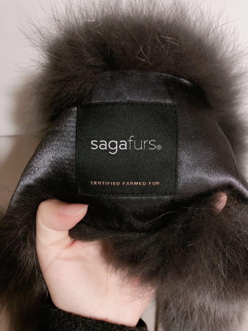 saga furs 狐狸毛圍巾毛領披巾, 名牌精品, 精品服飾在旋轉拍賣