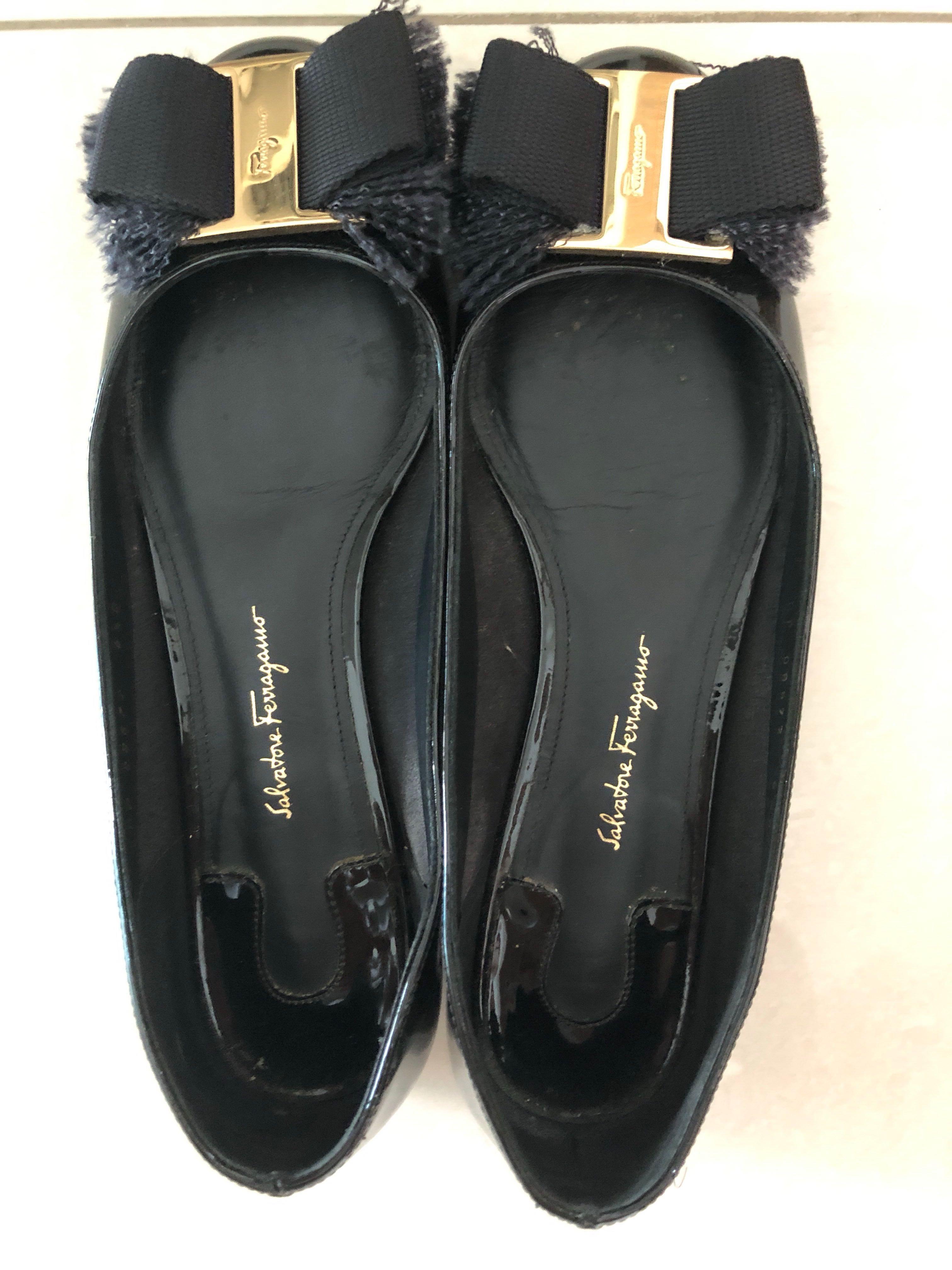 patent leather black flats