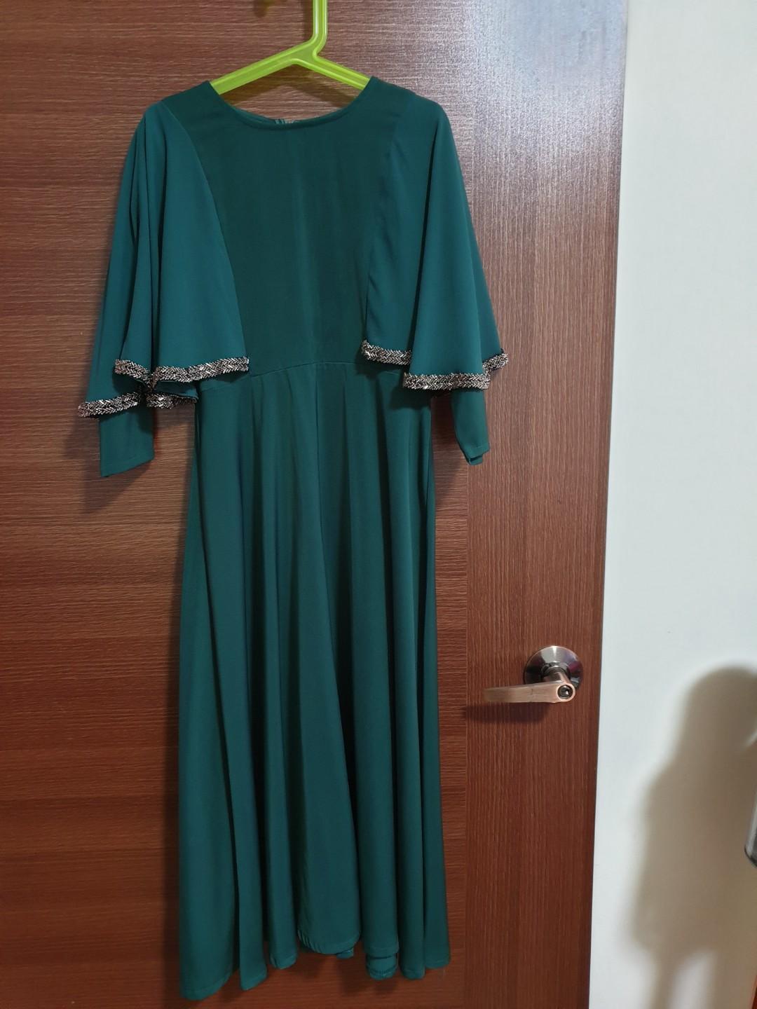 kids emerald green dress