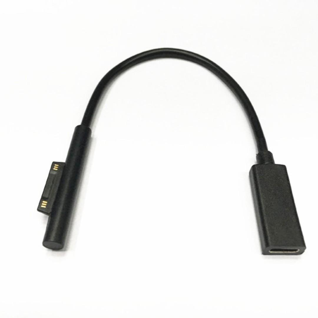 Surface Pro 3 4 5 6 充電轉usb Type C 母頭短線switch充電器可用 電腦3c 電腦零件週邊在旋轉拍賣