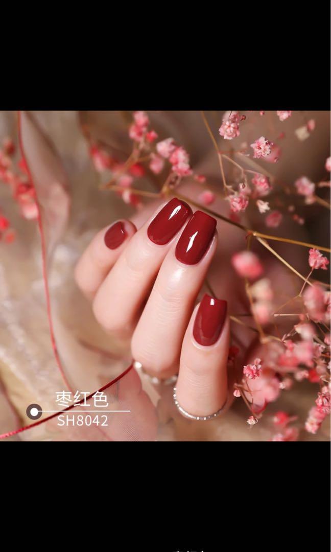 Sweet Color nail polish - SH8042 Jujube Red, Beauty & Personal Care, Hands  & Nails on Carousell
