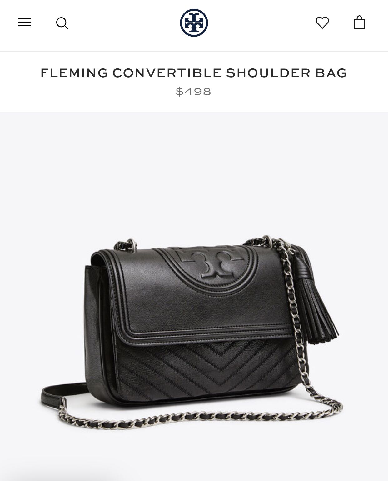 Tory Burch Fleming convertible shoulder bag Women s Fashion Bags Wallets Shoulder Bags on Carousell