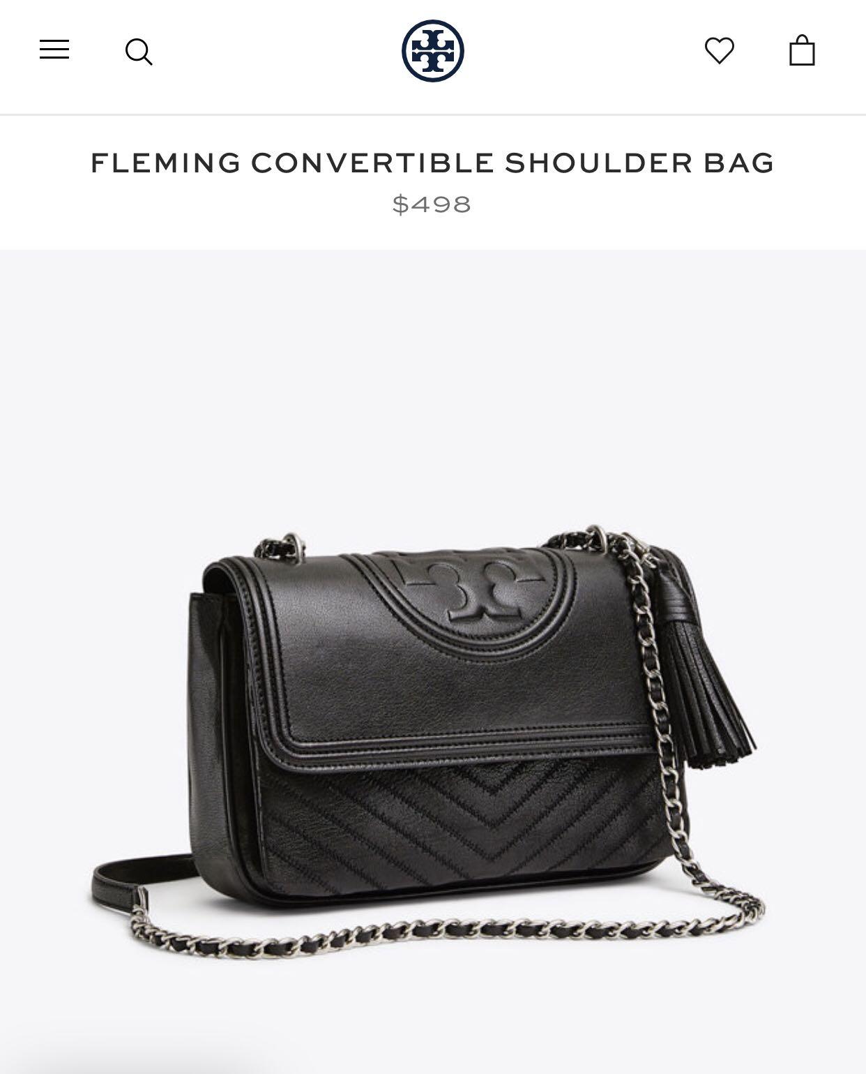 Tory Burch Fleming convertible shoulder bag Women s Fashion Bags Wallets Shoulder Bags on Carousell