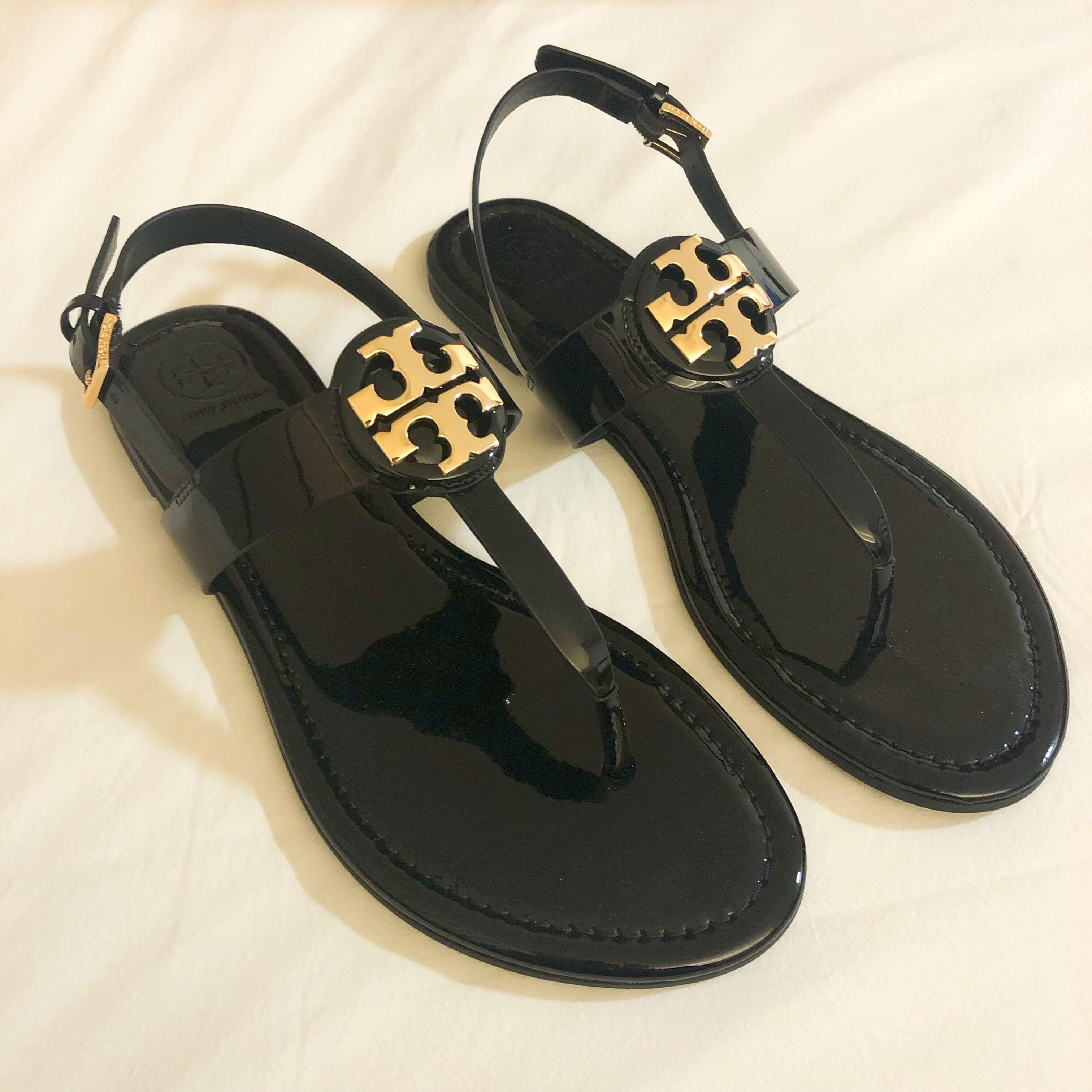 Tory Burch Sandals (Black), Women's Fashion, Footwear, Flats on Carousell