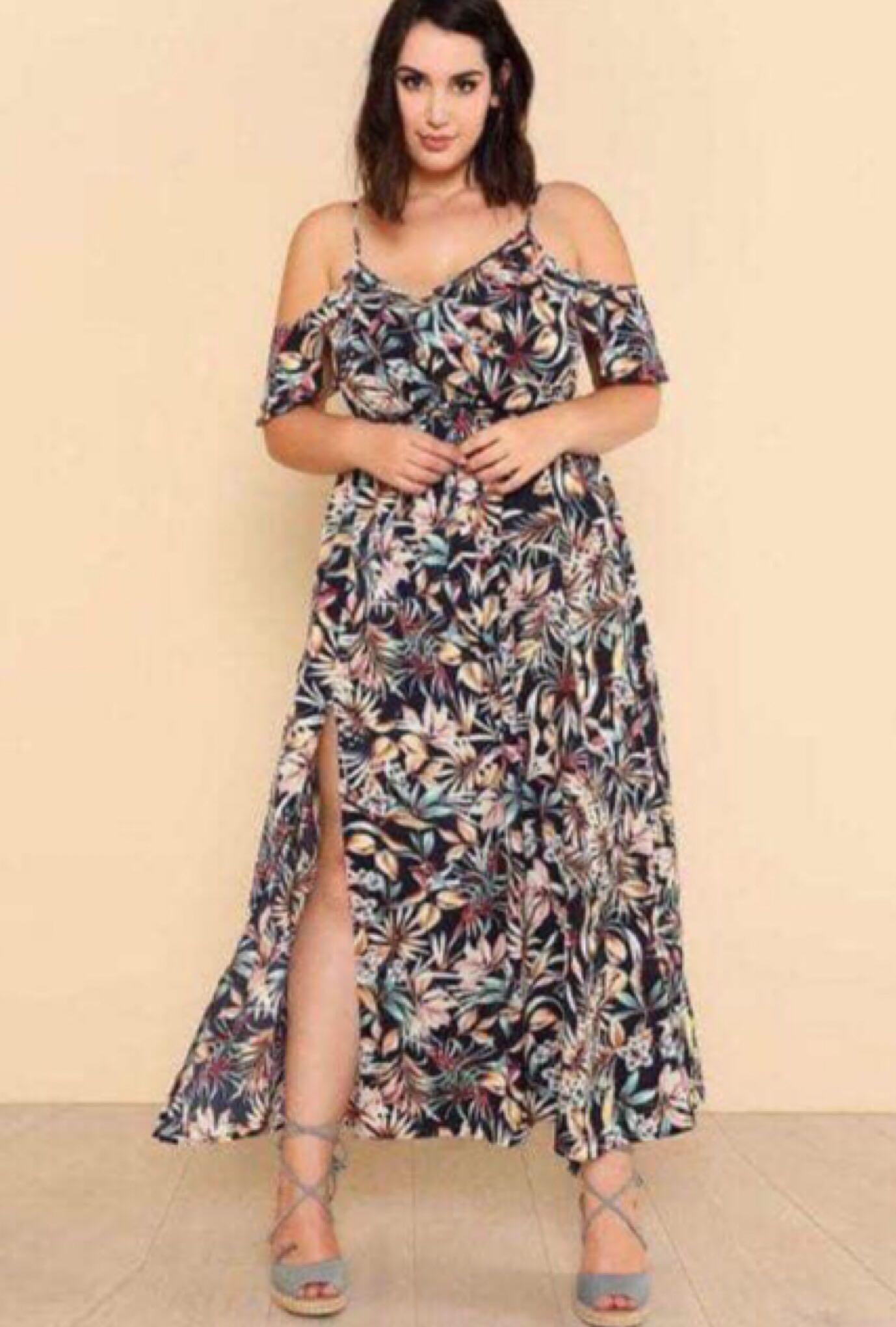 cold shoulder summer maxi dresses