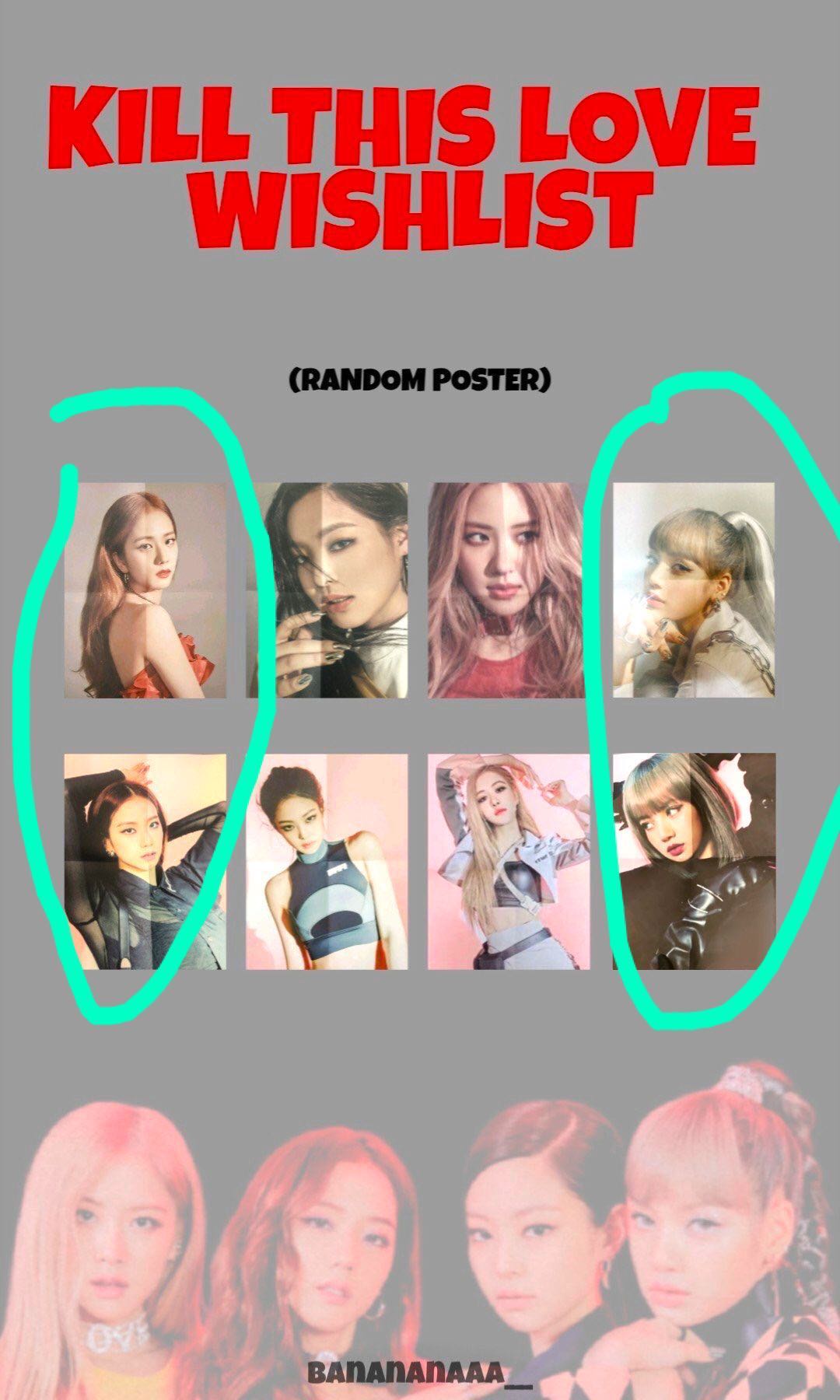 Wtt Blackpink Kill This Love Random Folded Poster Entertainment K Wave On Carousell
