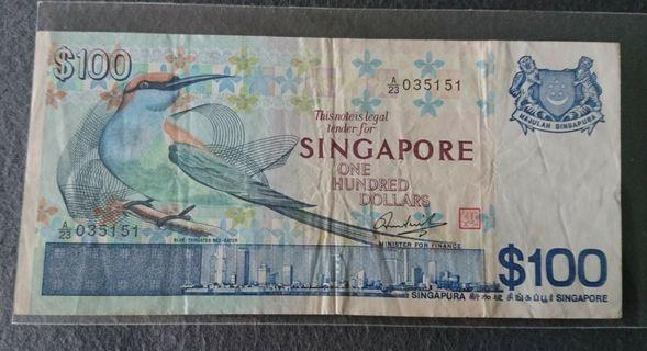$100 Singapore Notes