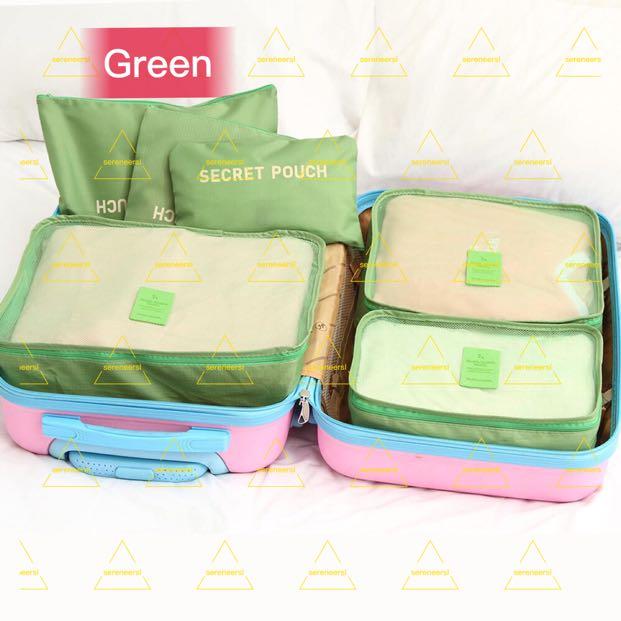 6 piece luggage organiser