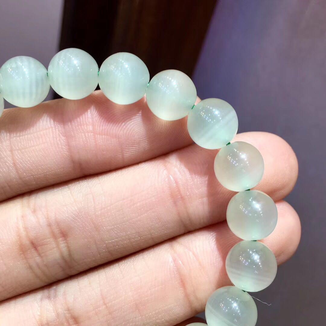 纯天然绿纹石手链