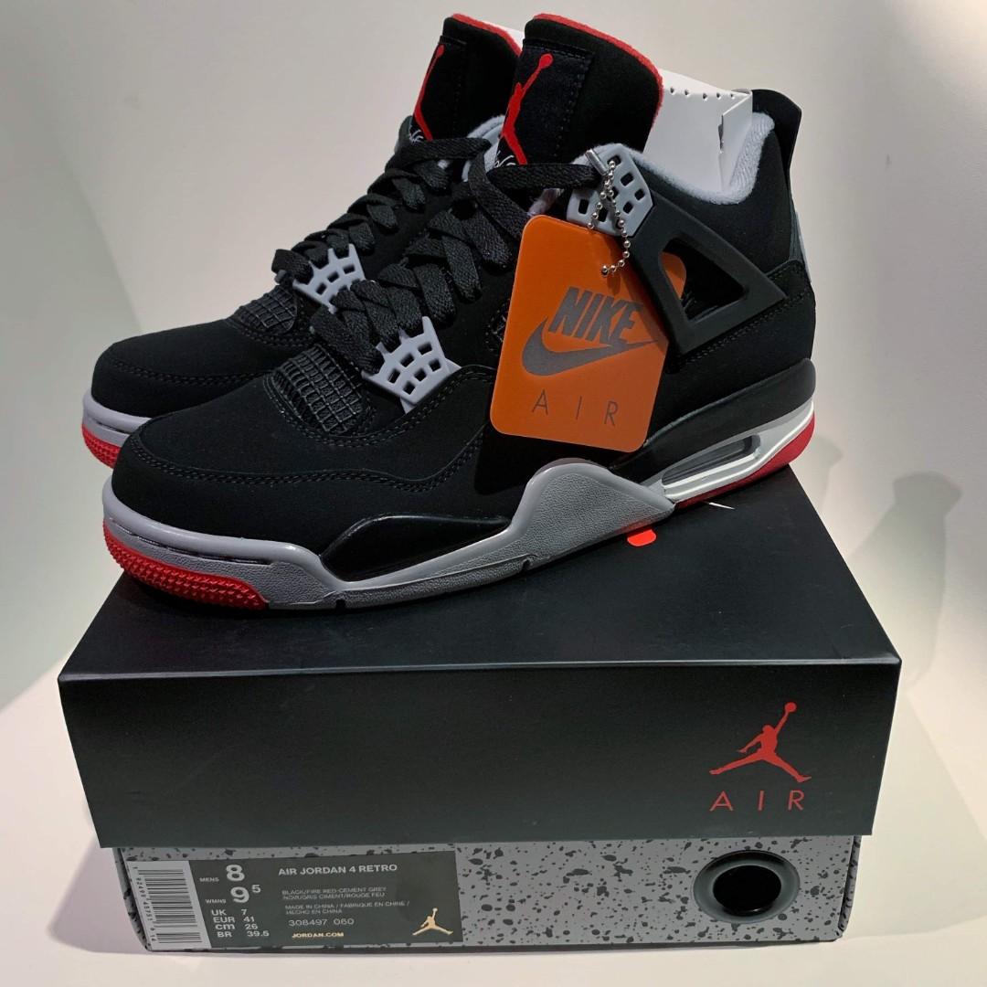 jordan bred 4 size 7