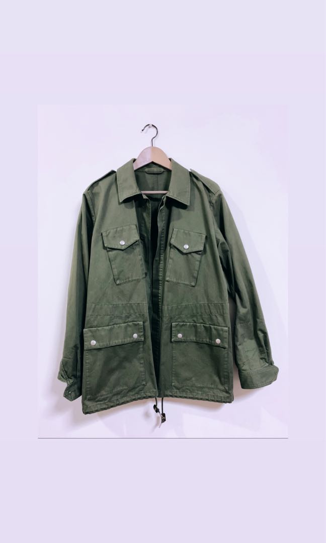 APC Military Green Jacket, Women's Fashion, Coats, Jackets and ...