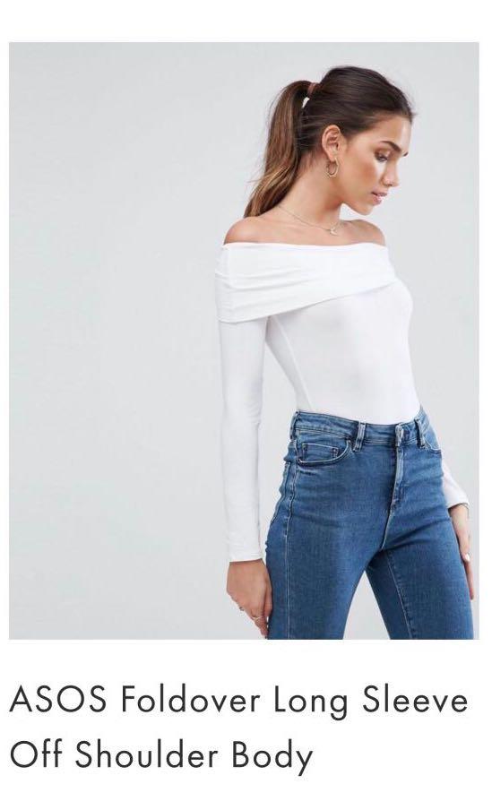 asos white off the shoulder top