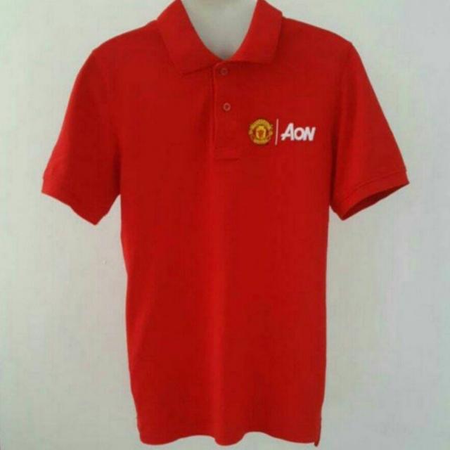 Authentic Red Aon Manchester United Polo Tee T Shirt Men S Fashion Clothes Tops On Carousell