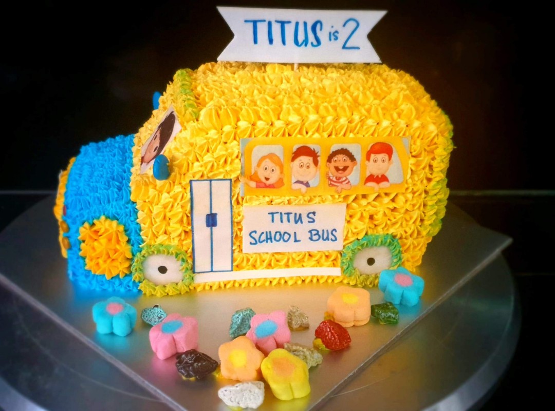 Baby Bus Cake Food Drinks Baked Goods On Carousell Great list of baby videos for kids to learn and to have fun. baby bus cake