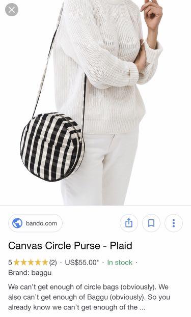Baggu canvas circle purse sales