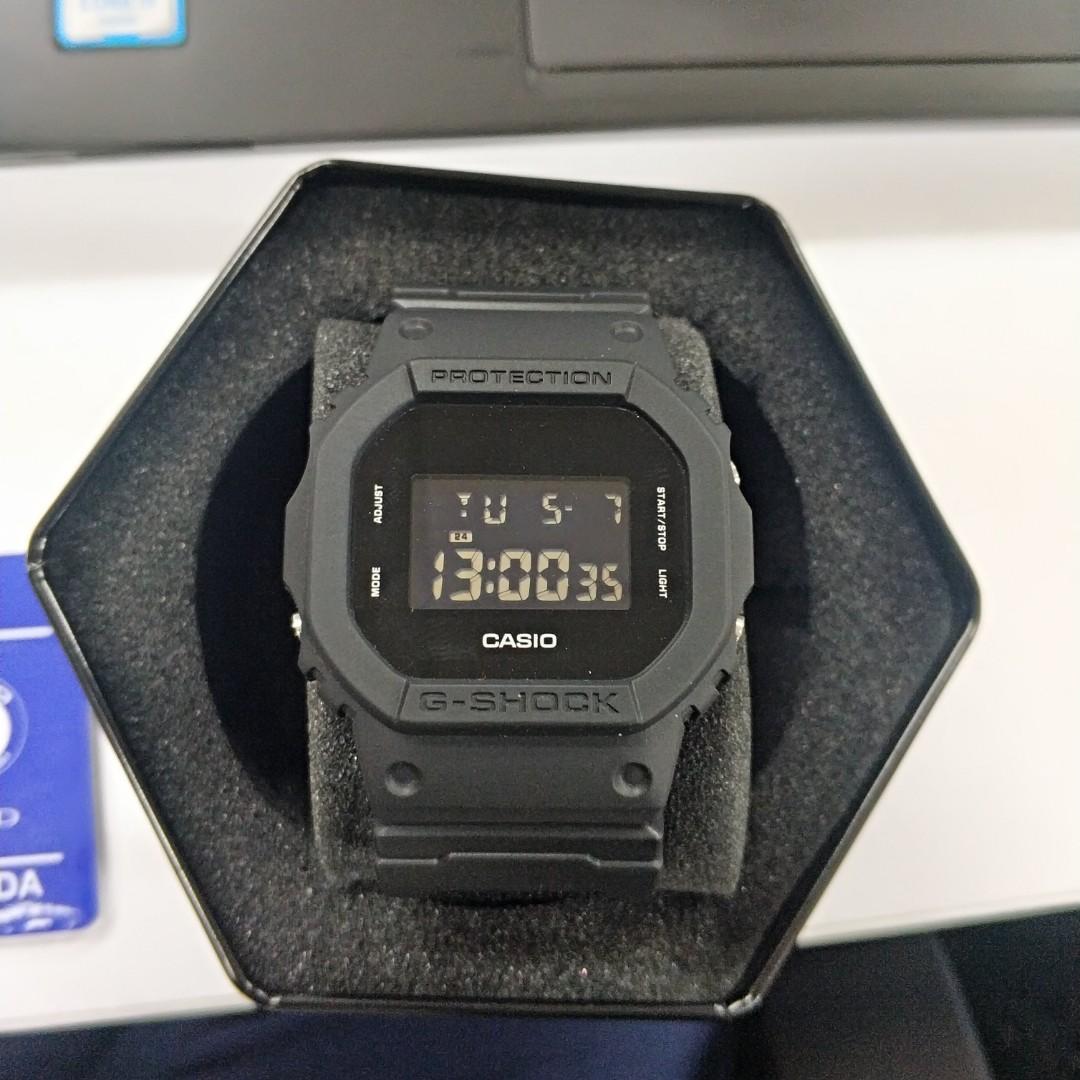 Casio G Shock DW 5600 BBN 1DR with cloth strap
