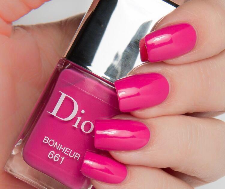 hot pink nail polish