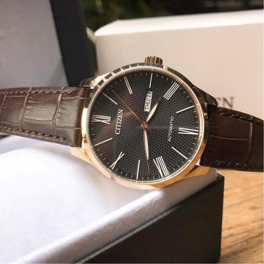 Men's classic leather strap watches cheap