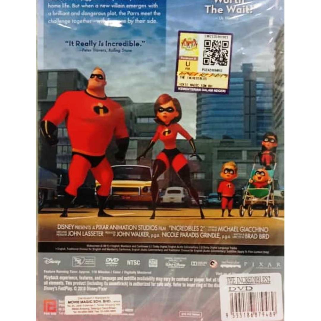 English Movie Incredibles 2 DVD Hobbies Toys Music Media