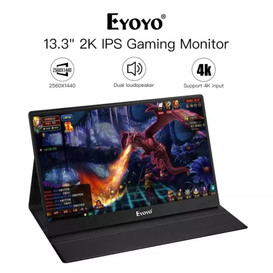 Eyoyo 13 3 Portable Touchscreen Monitor 19x1080 Ips Hdmi Gaming Monitor Compatible For Xbox One Xbox 360 Ps3 Ps4 Wiiu Switch Raspberry Pi Mini Pc Laptop Video Gaming Video Game Consoles Xbox On