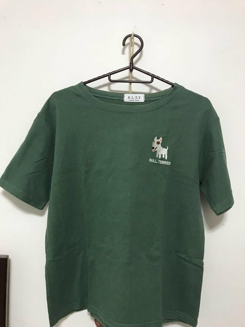Green Bull Terrier Shirt (Category: Shirts) located in Makati City. Submitted by lovedbychu (Listing ID 227590668, Image 1). Description: +SF Via Lalamove or Xend.