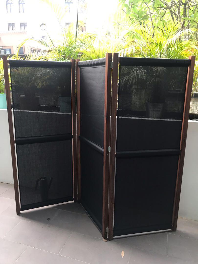 Ikea Screen Divider Partition Foldable Wooden Screen Furniture Others On Carousell