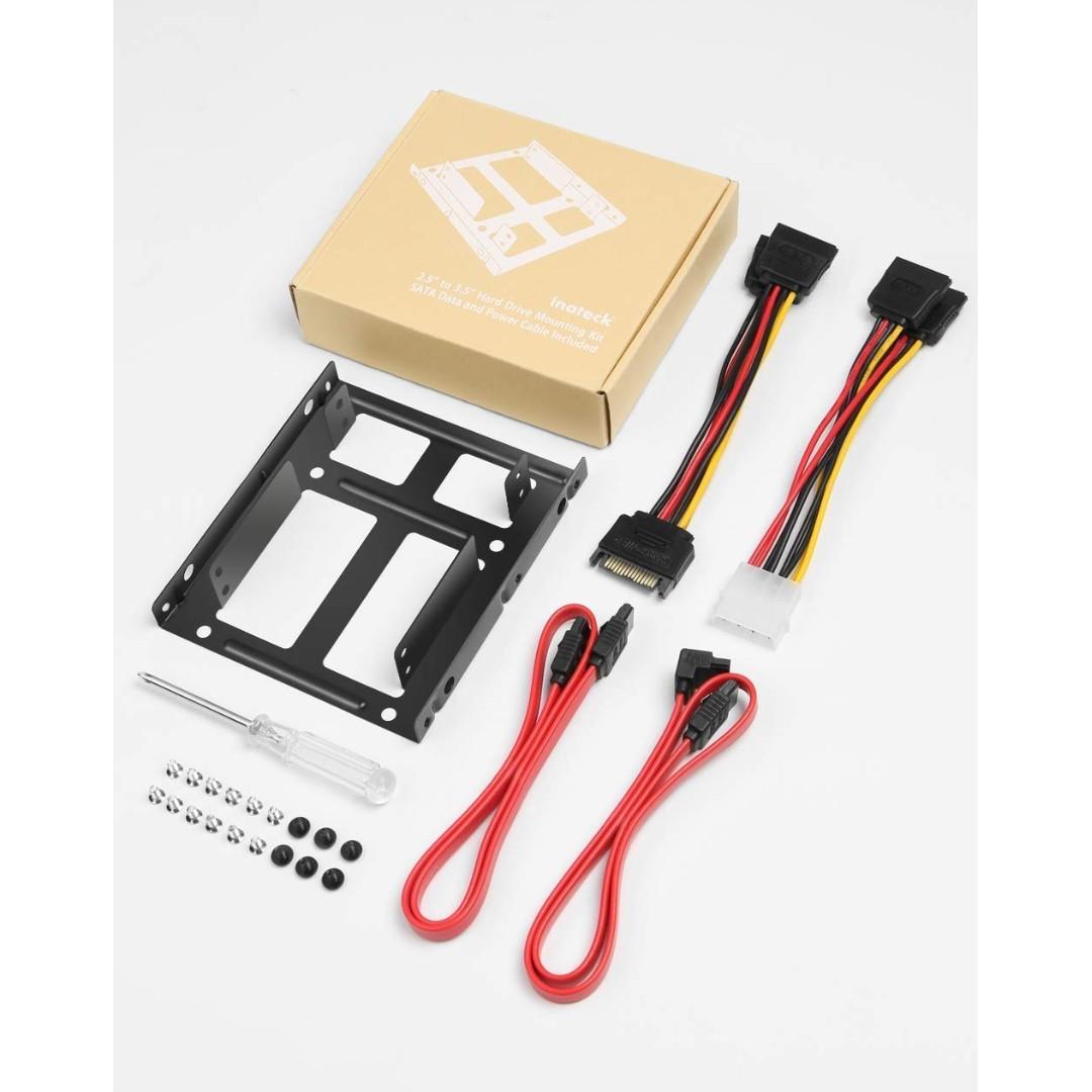 Inateck SSD Mounting Bracket 2.5 to 3.5, SSD Mounting Kit with SATA