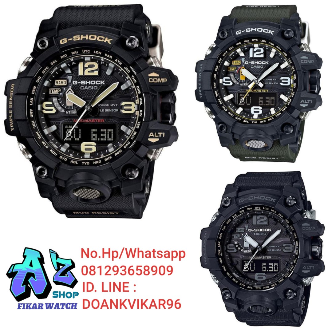 Jam Tangan Pria Casio G SHOCK GWG 1000 1A3DR MUDMASTER Hijau Original Murah