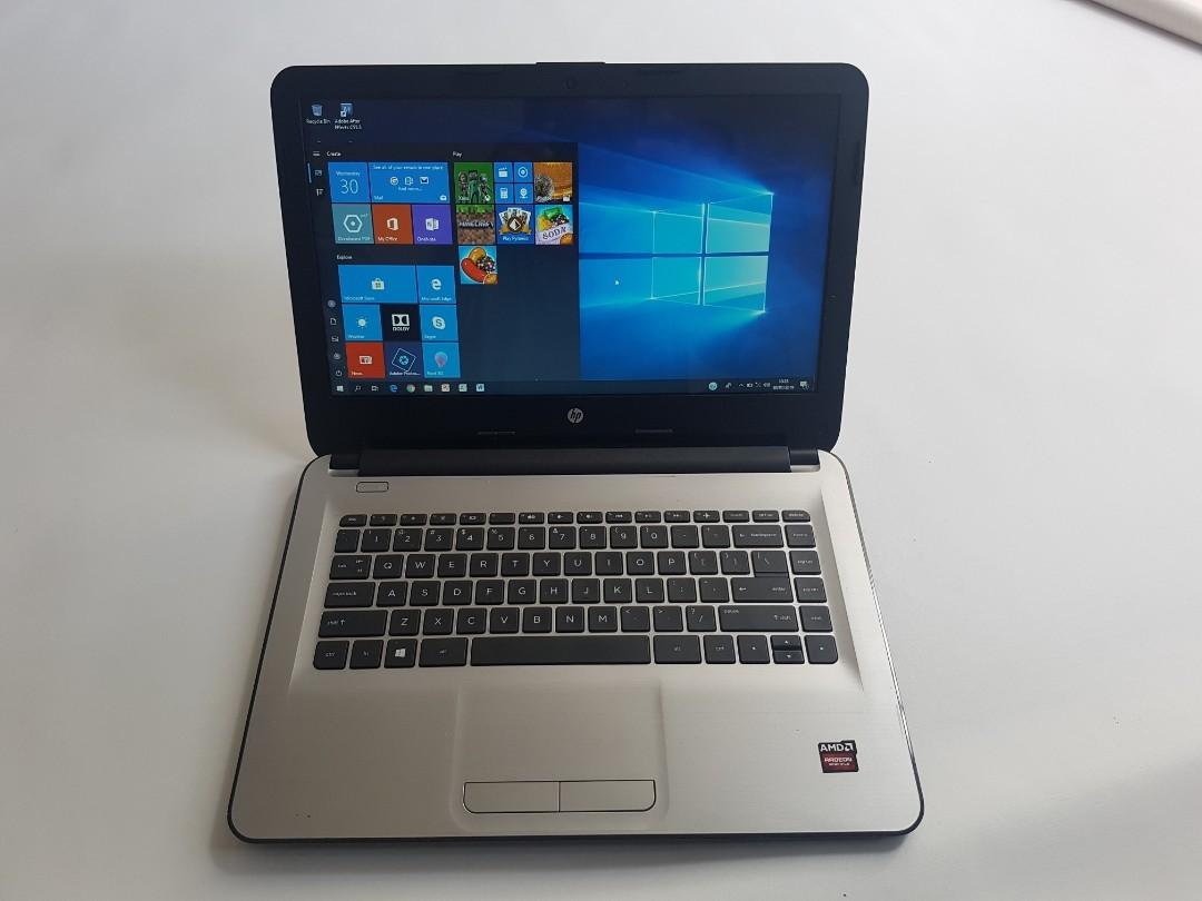 Laptop Hp 14an002ax Ram 4gb Hdd 500gb Amd A8 Elektronik Komputer Laptop Di Carousell