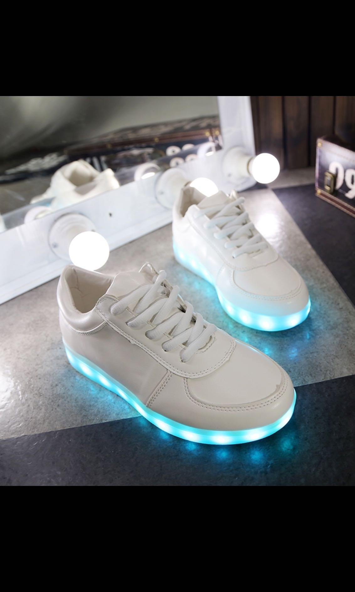 White led light up shoes shop