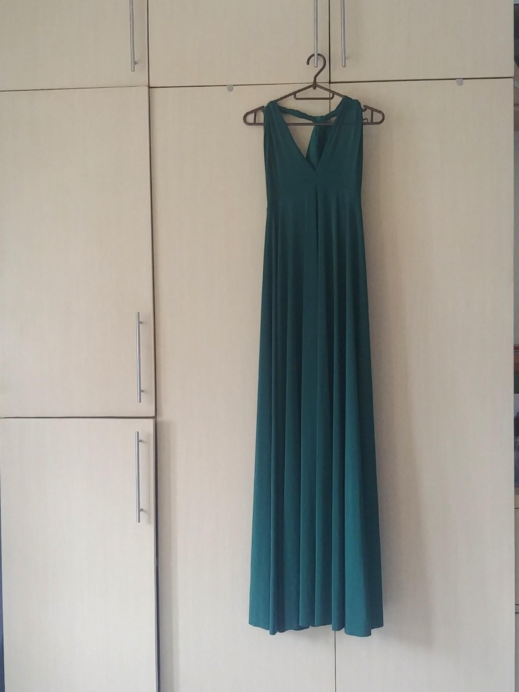 dark green infinity dress
