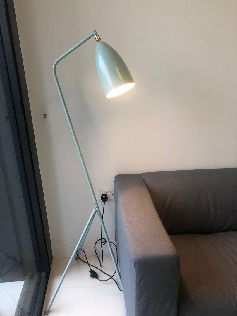 mint green floor lamp