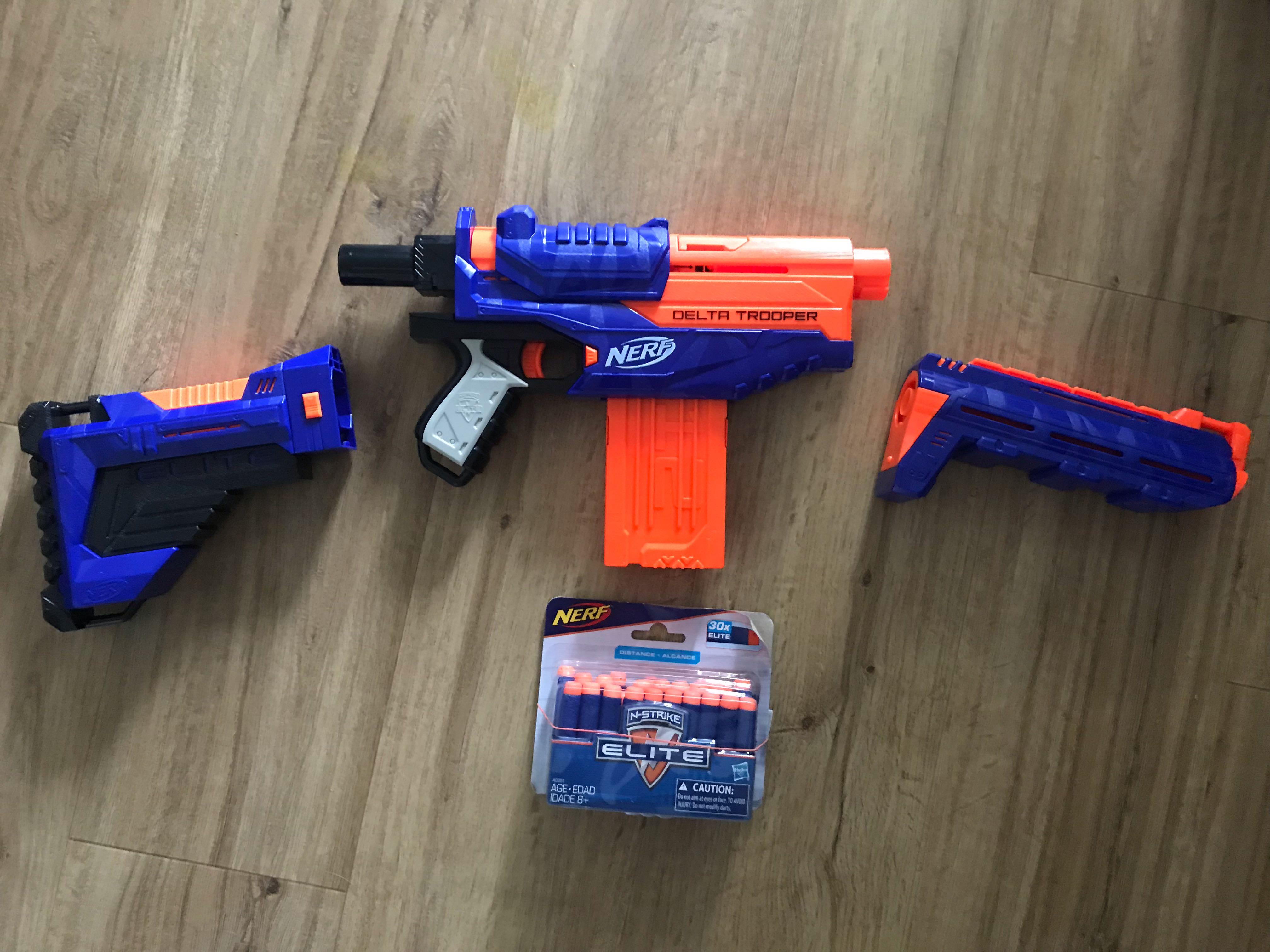 Nerf Delta Trooper with dart refill, Hobbies & Toys, Toys & Games on  Carousell