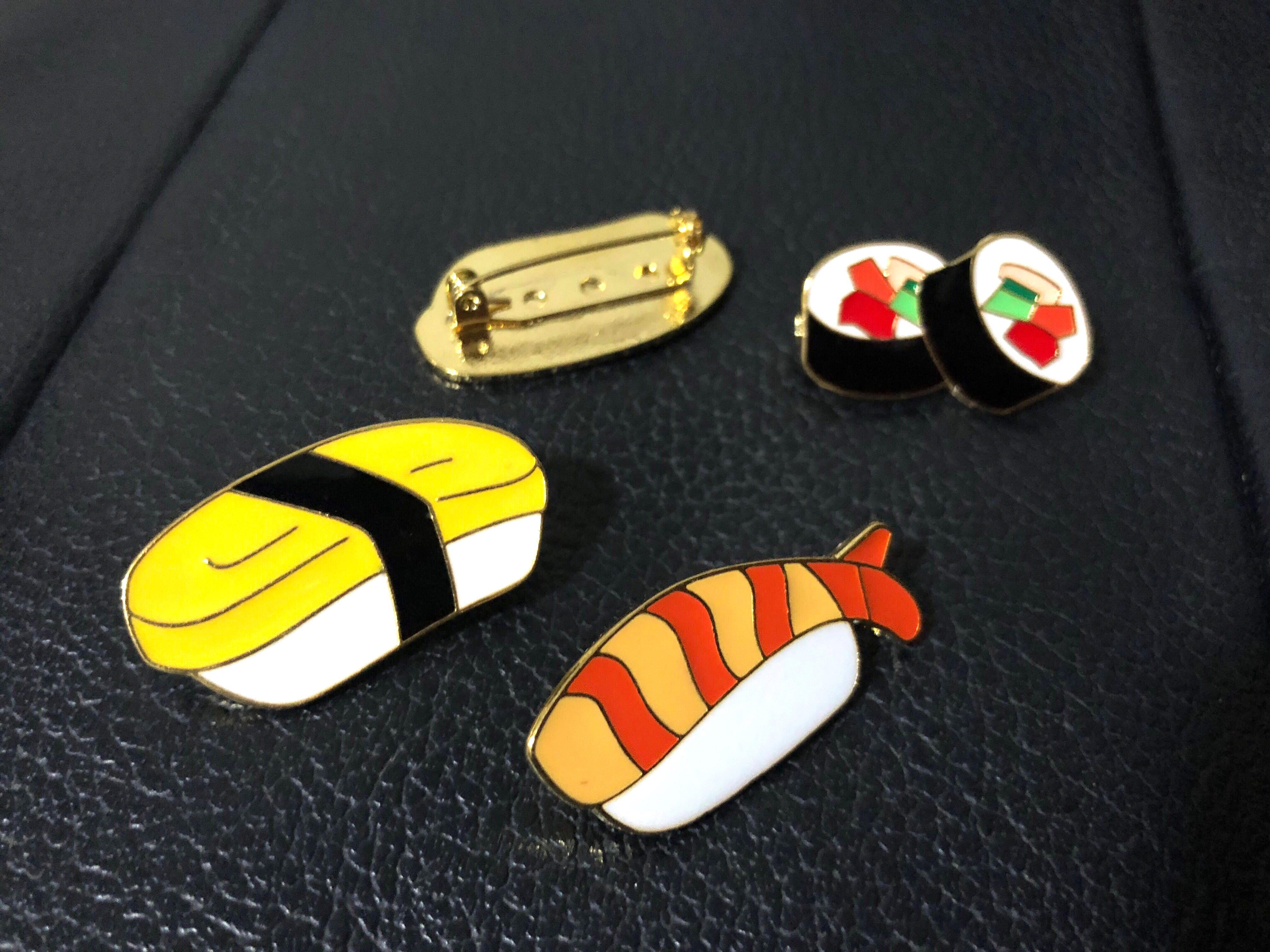 New In Stock Free Mailing Sushi Enamel Pin On Carousell
