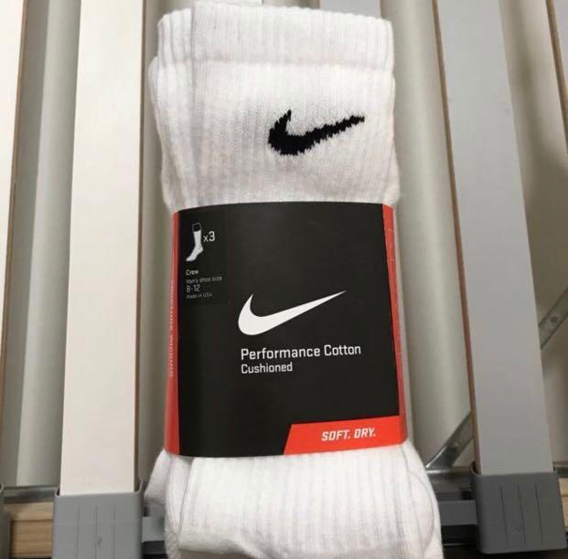 Nike white crew socks, Men's Fashion, Watches & Accessories, Socks on